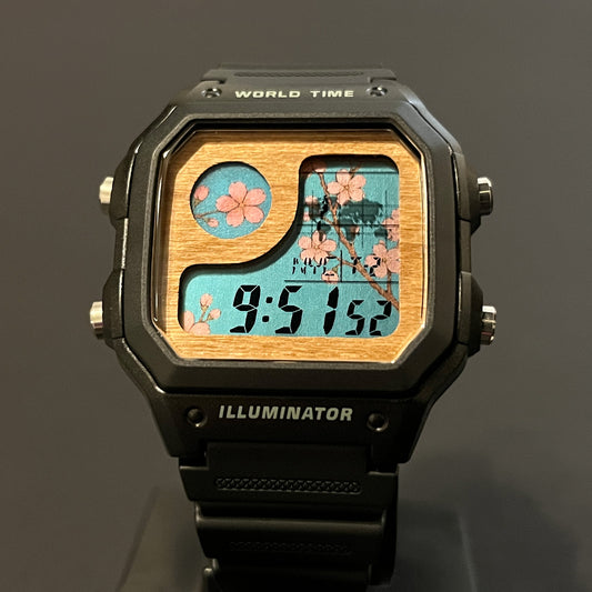 Cherry Blossom Casio AE1200 | Cherry Wood Dial Edition