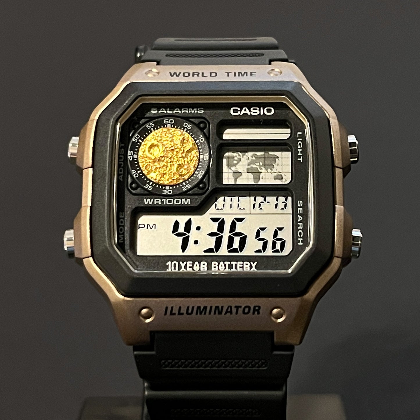 Casio AE1200 Royale 24K Gold Moon Watch