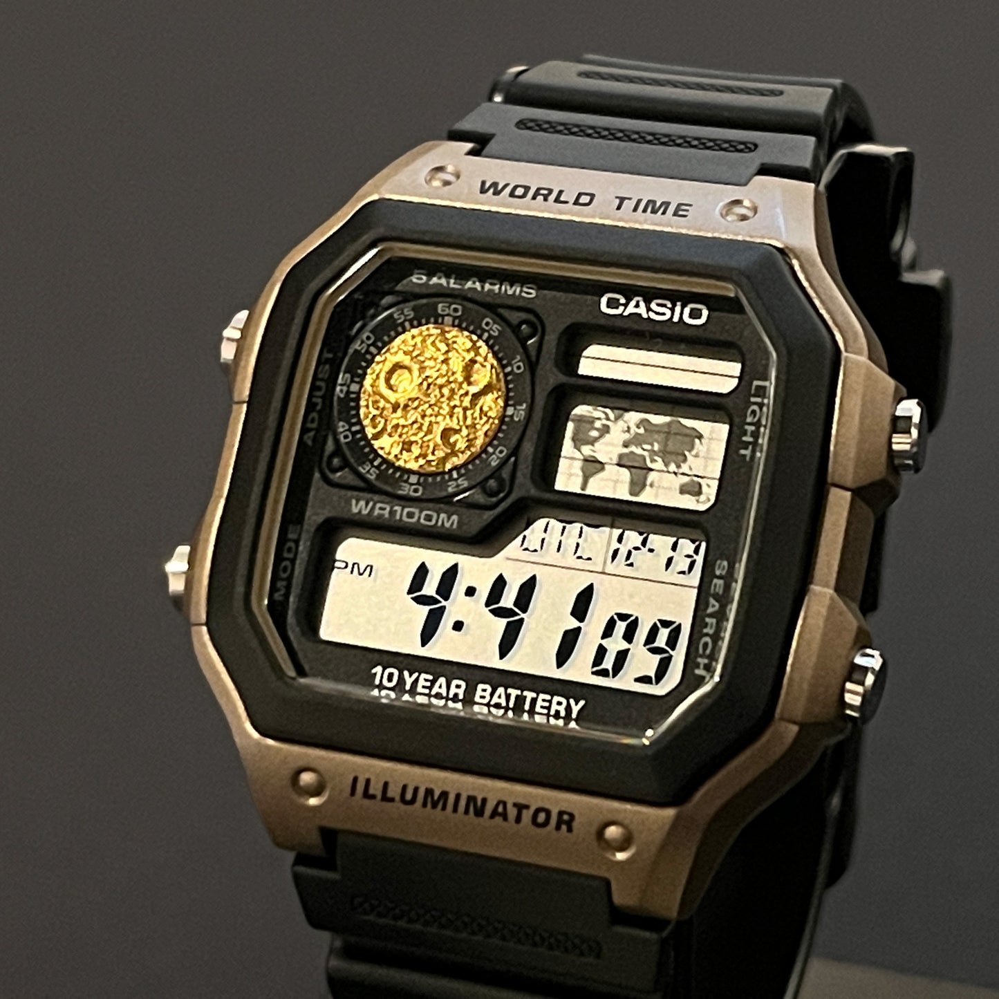 Casio AE1200 Royale 24K Gold Moon Watch