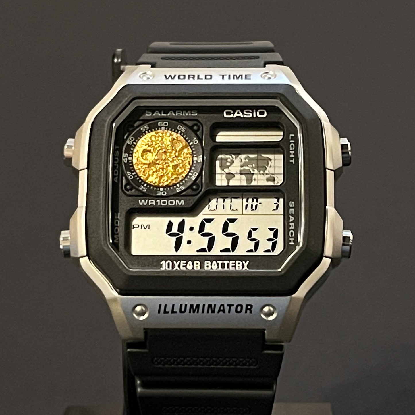 Casio AE1200 Royale 24K Gold Moon Watch