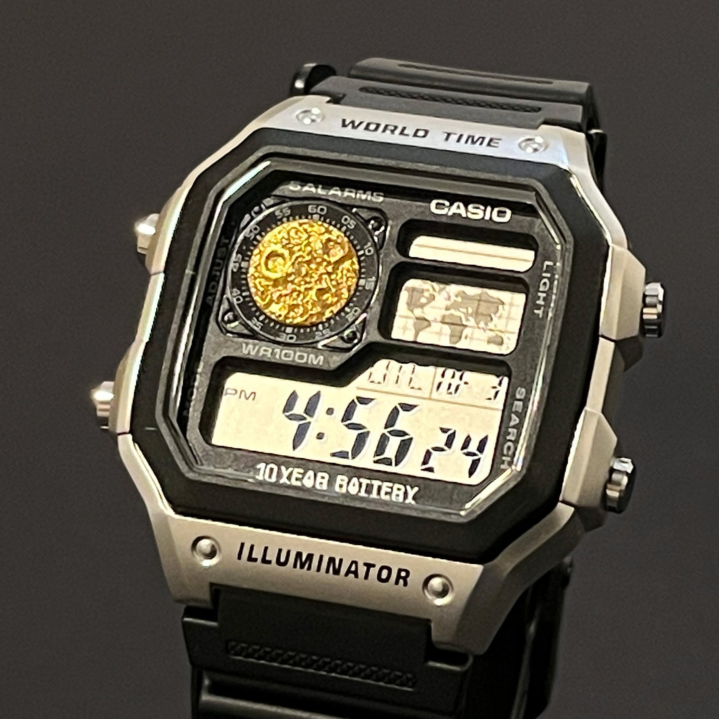 Casio AE1200 Royale 24K Gold Moon Watch